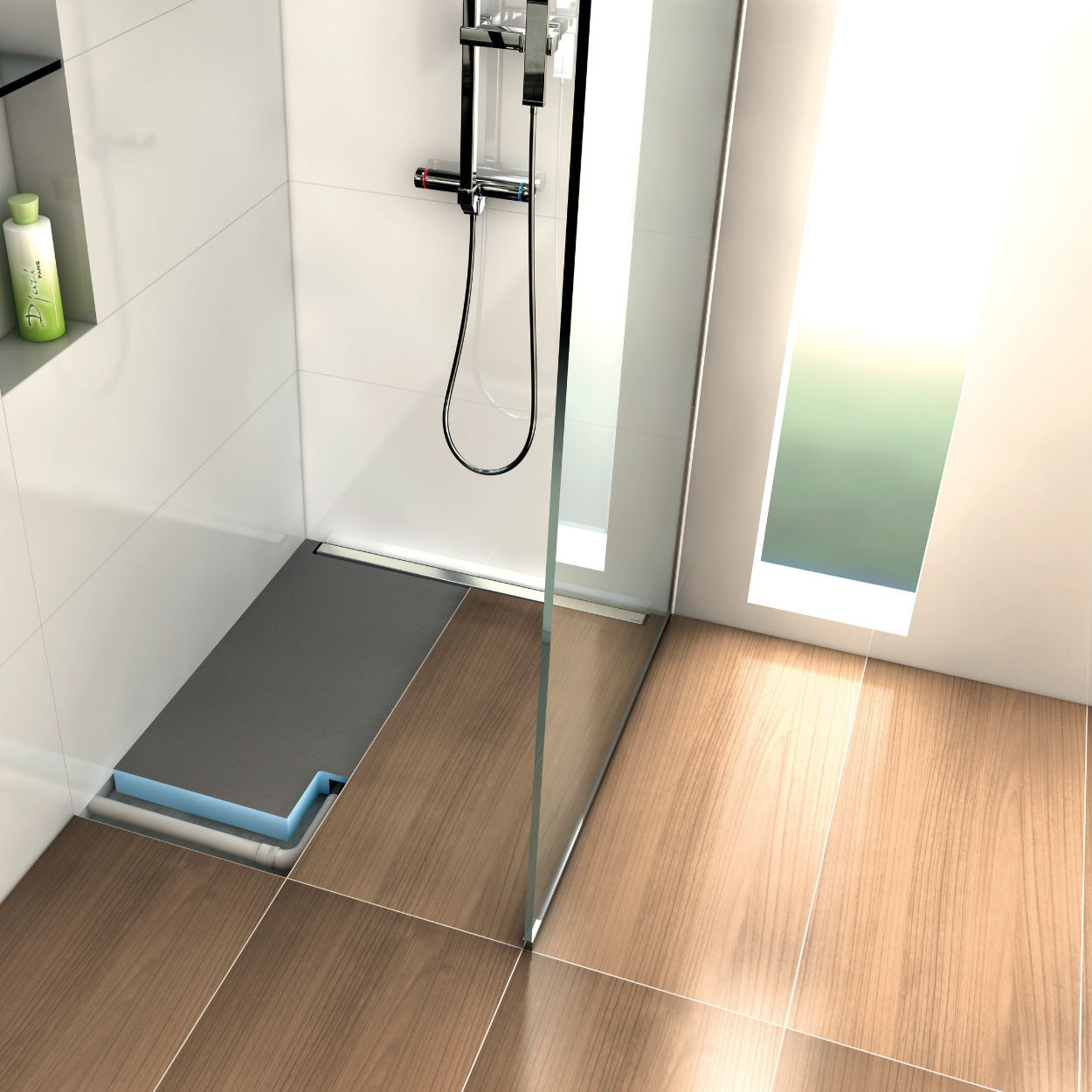 Wedi Fundo Plano Linea Douchevloerelement